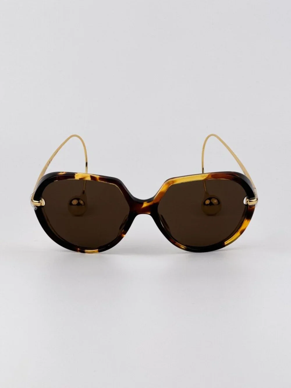 Bottega Veneta Women’s Sunglasses Havana Gold Square Oversized Frames BV1436S